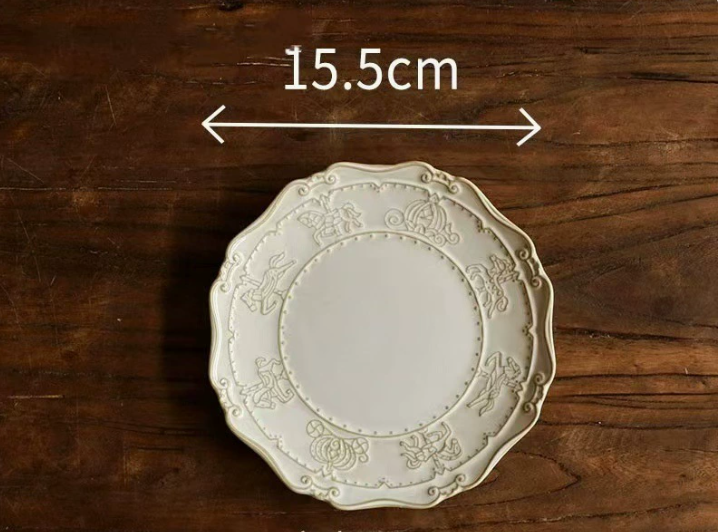 Керамічна десертна тарілка в ретро-стилі 15,5 см