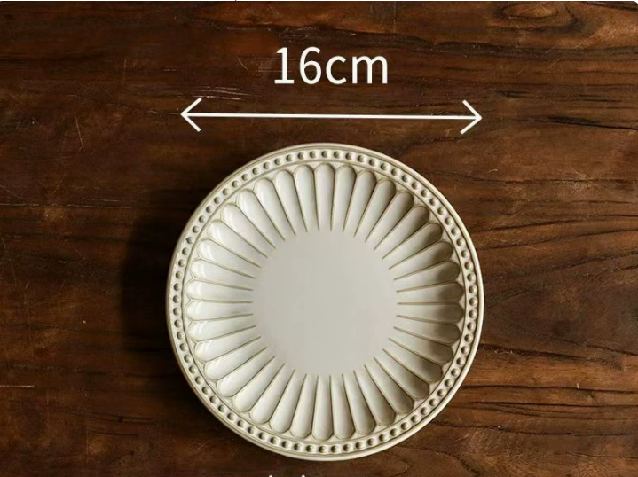 Керамічна десертна тарілка в ретро-стилі 16 см