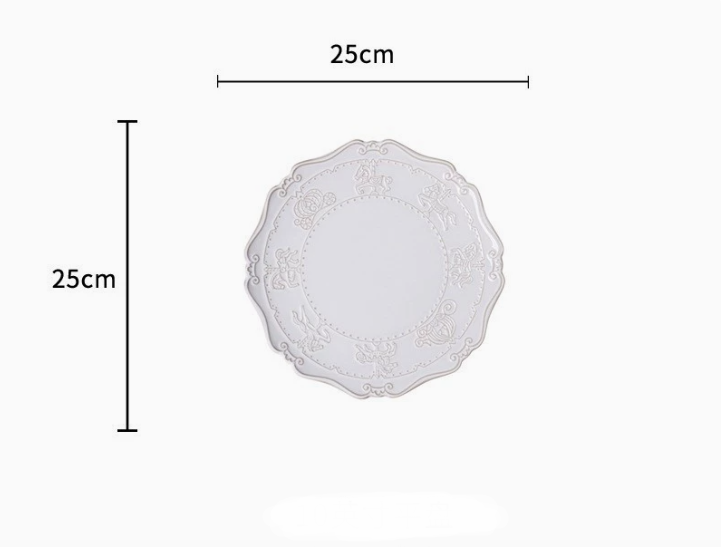 Керамічна десертна тарілка в ретро-стилі 25 см
