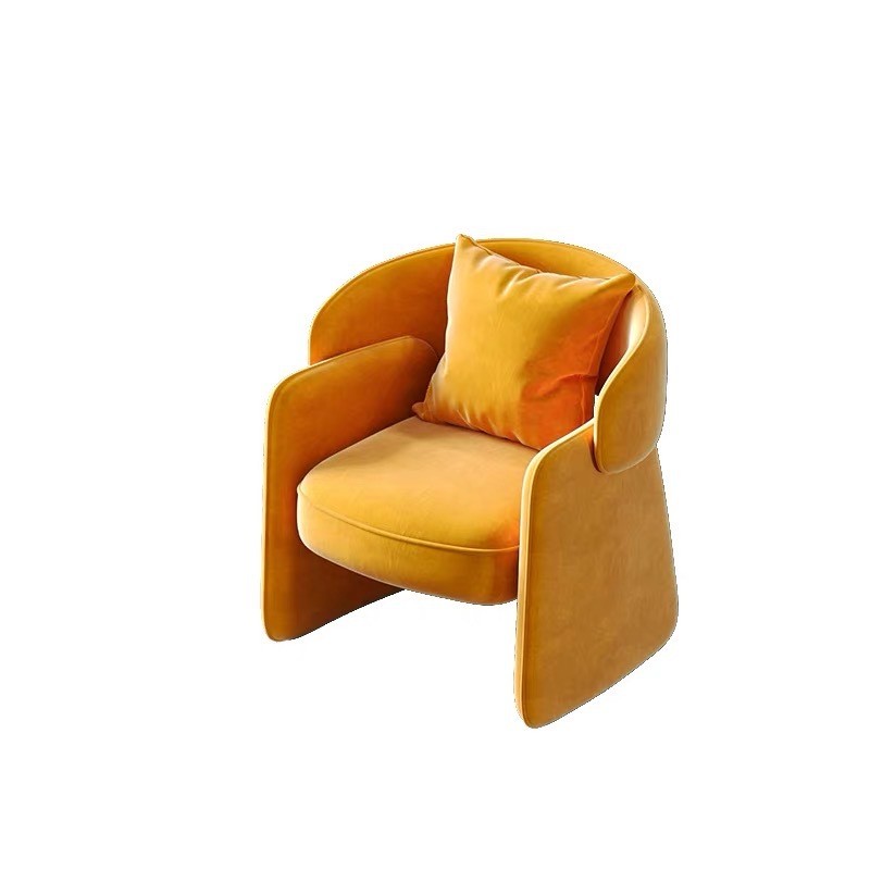 Крісло для вітальні, м’яке, скандинавський стиль, тканина / оксамит / екошкіра