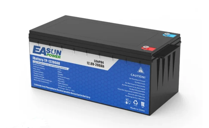 LiFePO4 акумулятор EASUN POWER 12.8V 200Ah (≈2.56 kWh) з BMS — IP65, до 6000 циклів, для домашніх ESS та RV