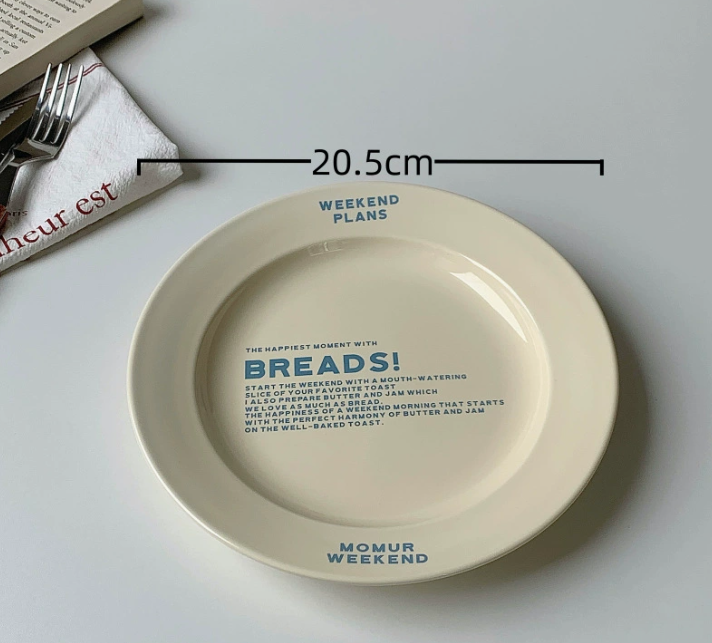 Керамічна десертна тарілка в корейському стилі