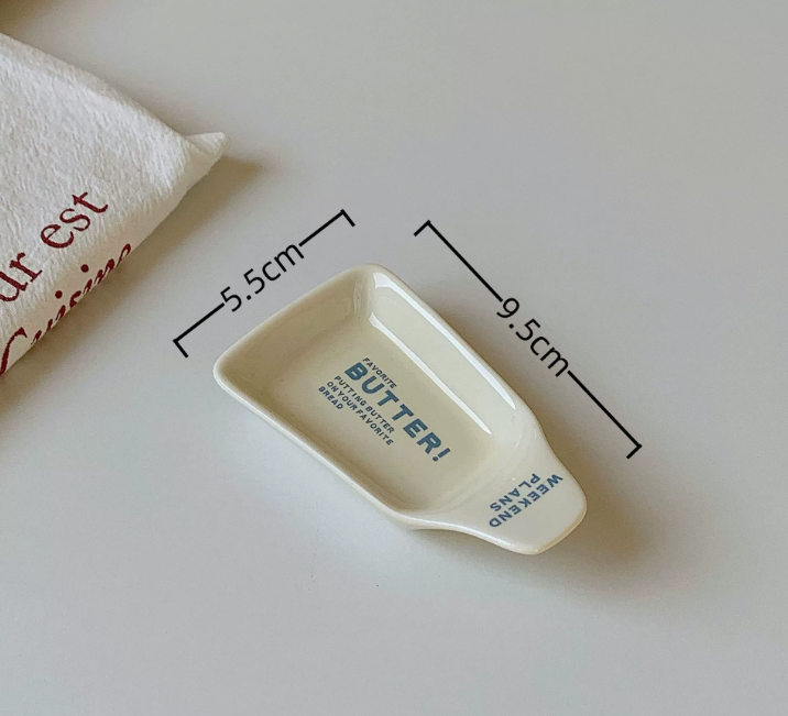 Керамічна тарілка для масла в корейському стилі