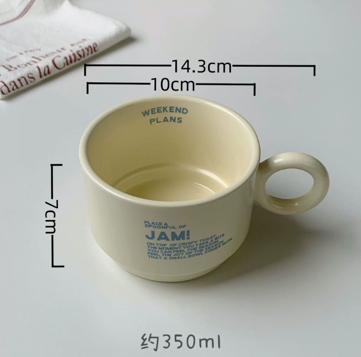 Керамічний кухоль в корейському стилі