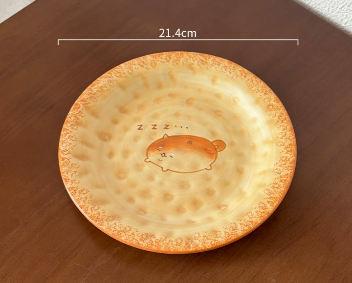 Керамічна кругла тарілка Shiba Inu