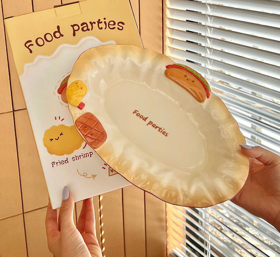 Керамічна овальна тарілка “Food Party”