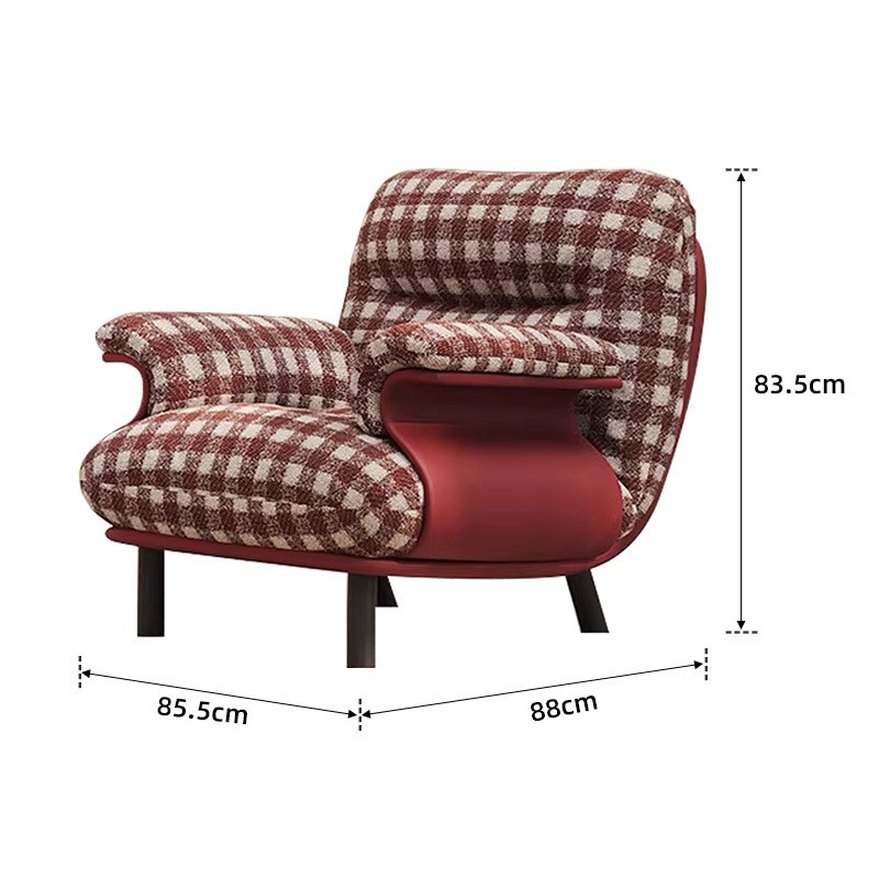 Крісло для вітальні, скандинавський стиль, бавовна-льон, м’яке одномісне