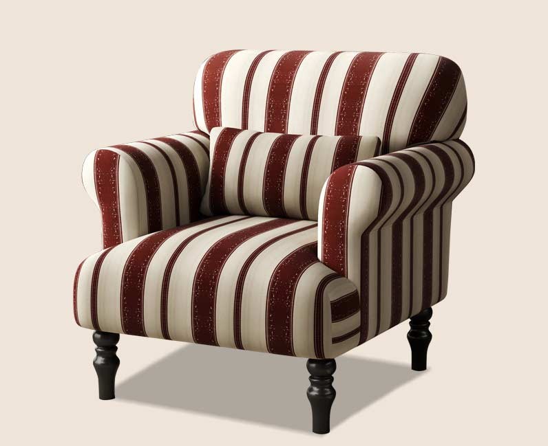 Крісло для вітальні Classic Stripe, французький стиль, тканинна оббивка