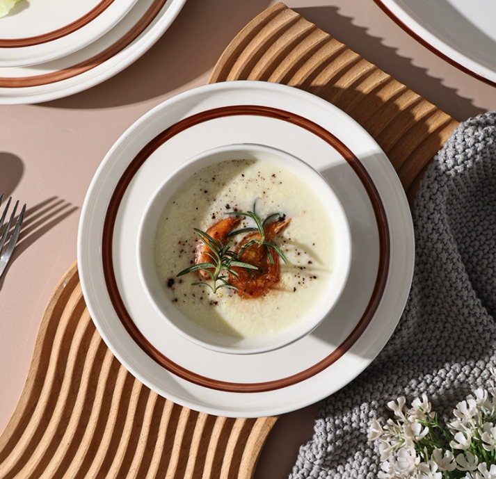 Керамічна тарілка Byron у ретро-стилі 20,2 см