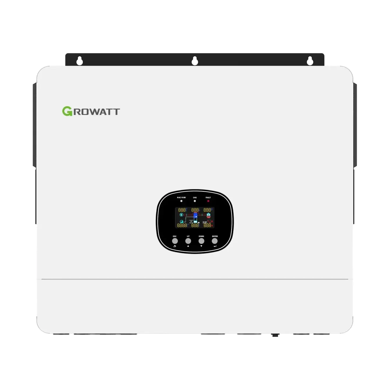 Гібридний сонячний інвертор Growatt SPE-12000ES — 12 kW, однофазний, Energy Storage (OLED + Wi-Fi/APP)
