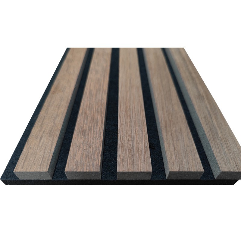 Декоративна рейкова панель для стіни, поліестер, натуральний шпон, 240×60 см