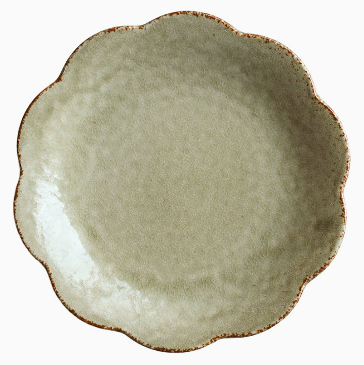 Керамічна тарілка Linghua у японському стилі з хвилястим краєм 16,5 см