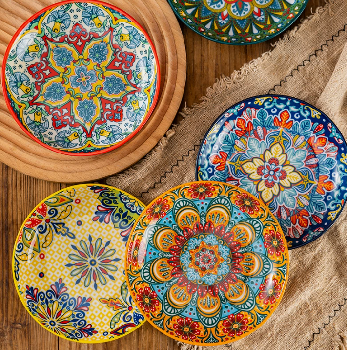 Десертна керамічна тарілка в марокканському стилі 16 см