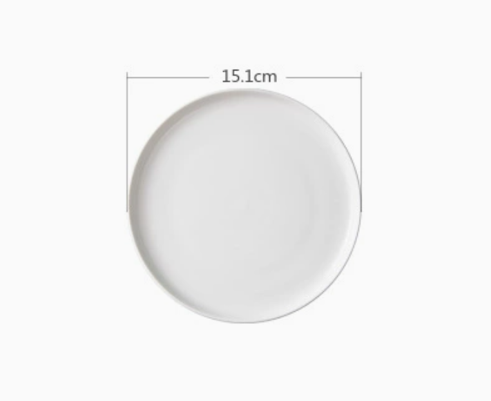 Керамічна біла тарілка для пасти та подачі страв 15 см