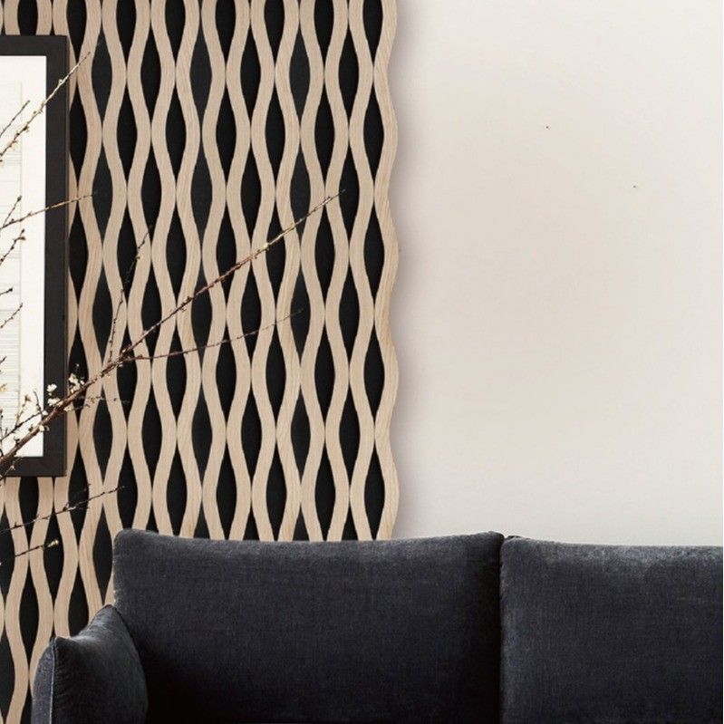 Декоративні 3D панелі хвилясті ПВХ 2400×300 мм (стінові дизайнерські панелі)