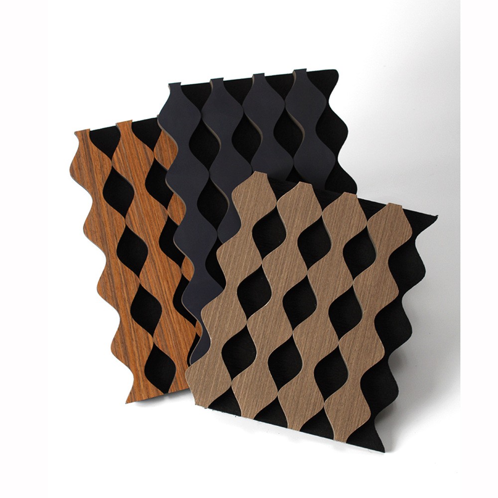 Декоративні 3D панелі хвилясті шпон 2400×300 мм (MDF, під дерево)