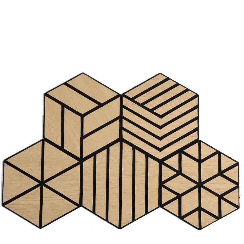 Акустична декоративна панель 30×30 см з поліуретану (ПУ) під дерево