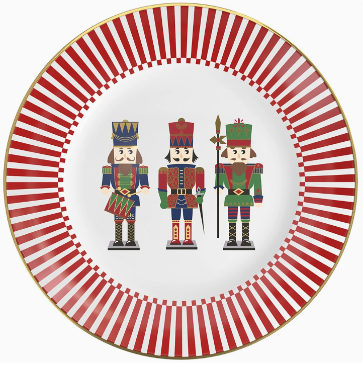 Керамічна тарілка з кістяного фарфору, преміум серія з декоративним принтом 26 см