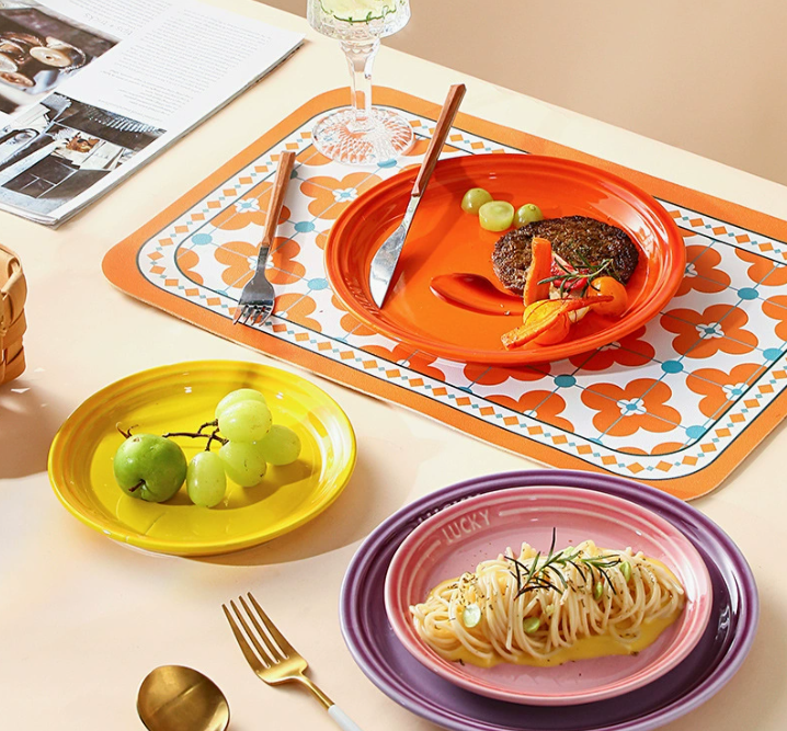 Керамічна тарілка у скандинавському стилі 22,5 см, 8 кольорів