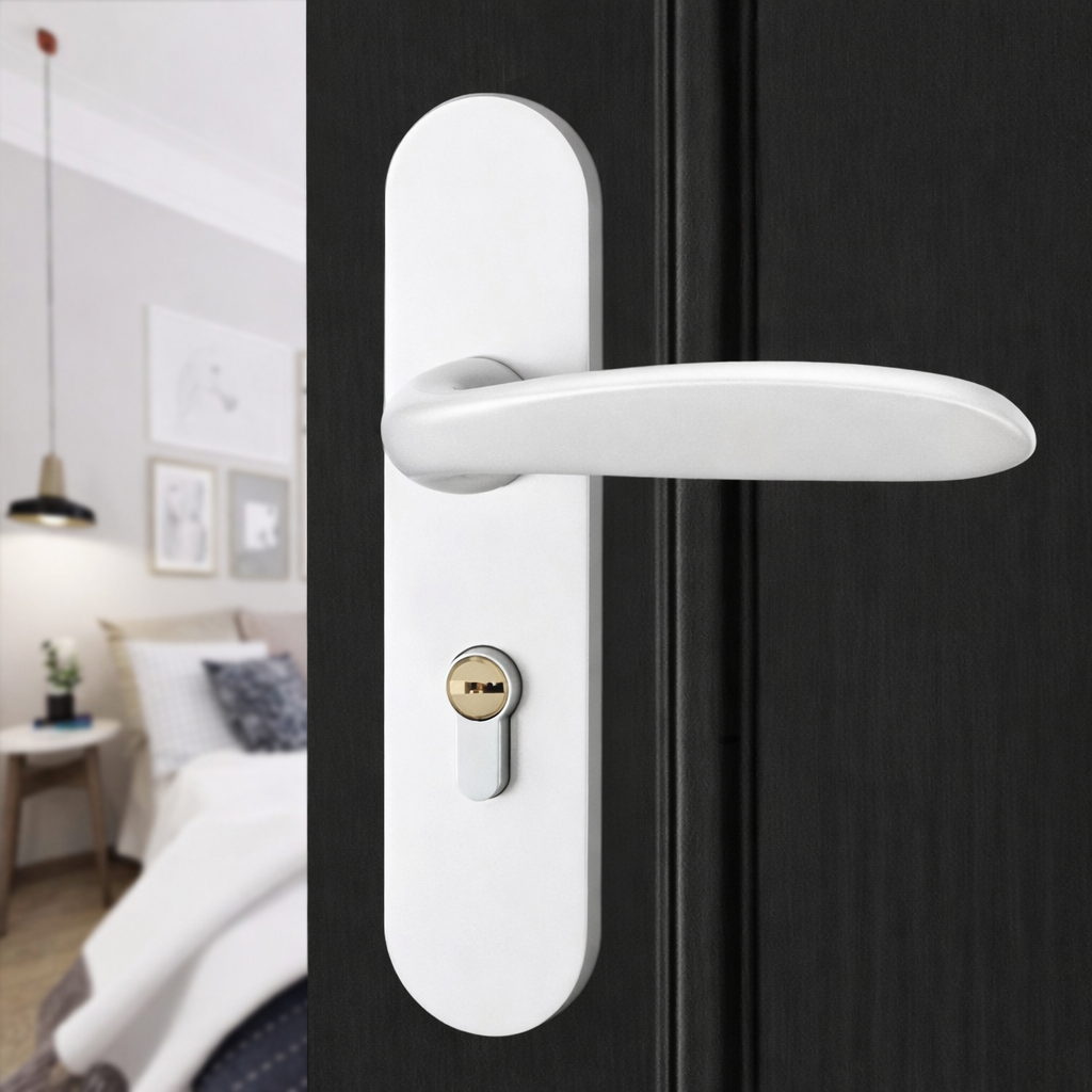 Дверна ручка Miesig F02-02 (моделі A–D, біла, алюміній)