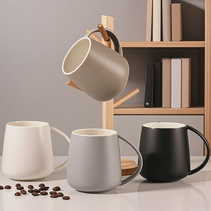 Керамічна мінімалістична чашка 380 мл для дому та офісу