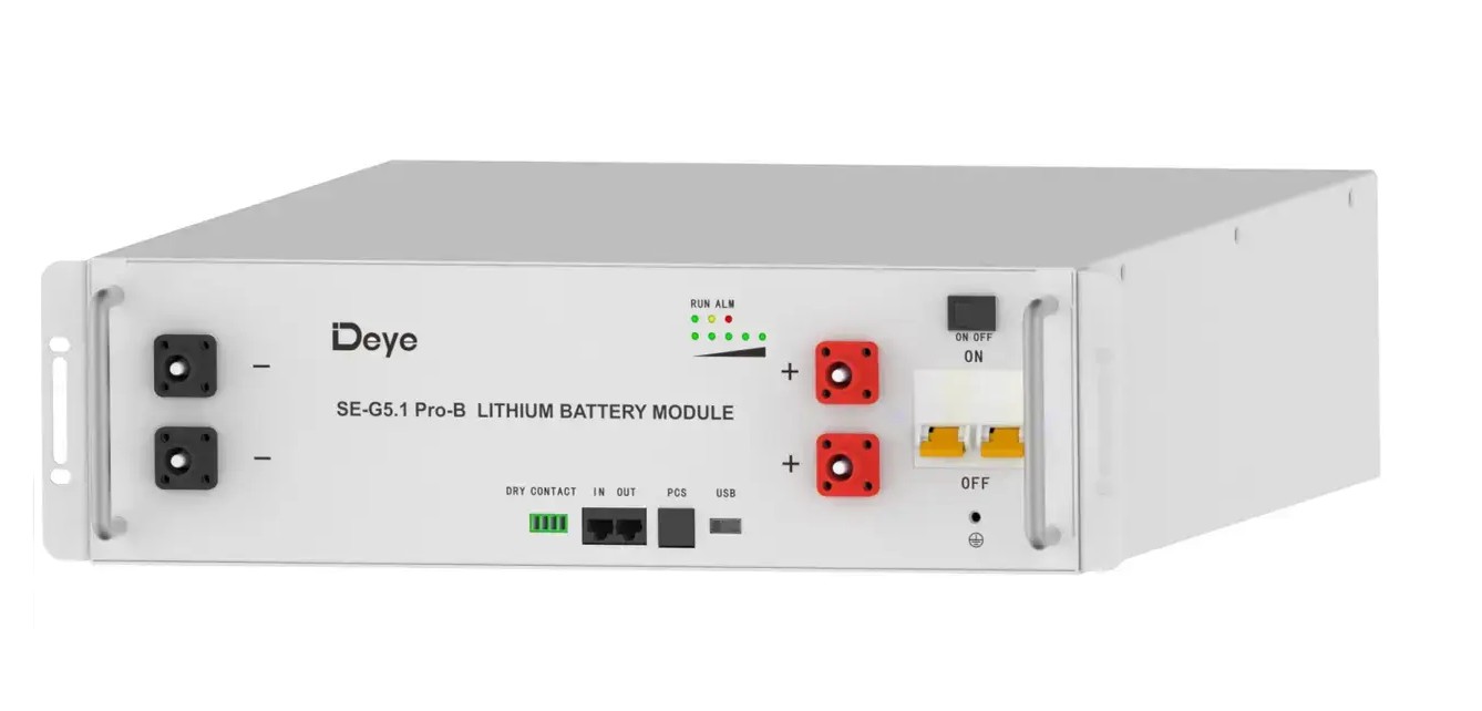 Акумулятор Deye 5.12 kWh LiFePO4 для сонячних систем (48V, Rack)