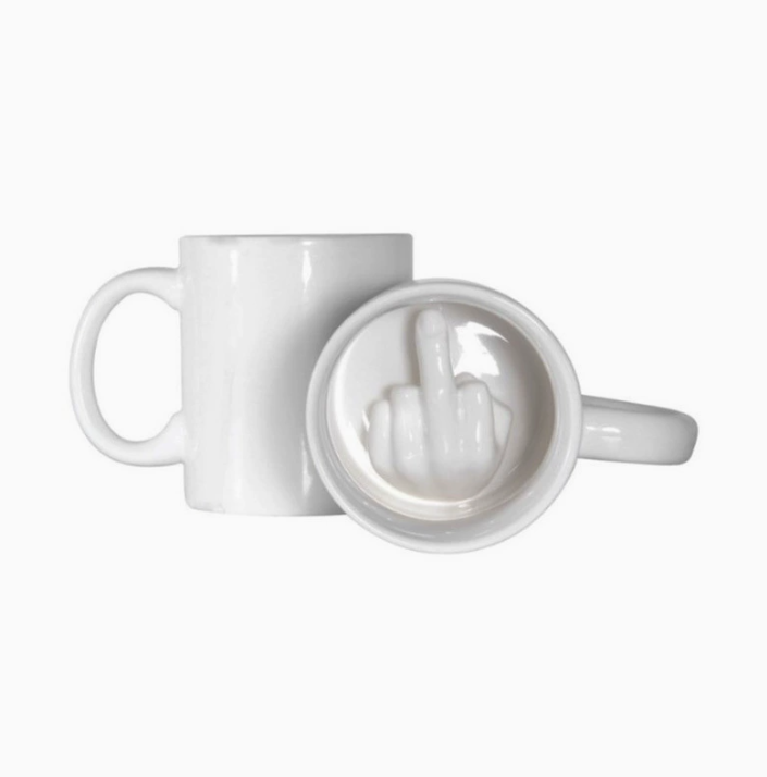 Креативна керамічна кружка з жестом (середній палець)
