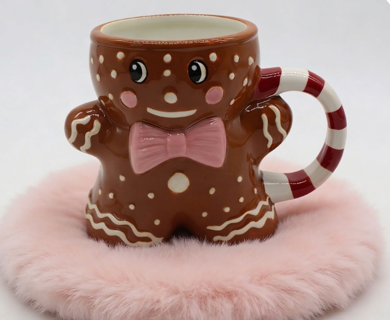 Керамічна кружка у формі пряникового чоловічка