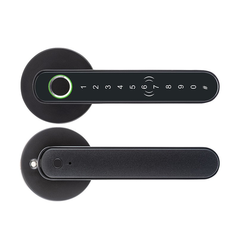 Розумний дверний замок з відбитком пальця та кодом, смарт ручка для міжкімнатних дверей