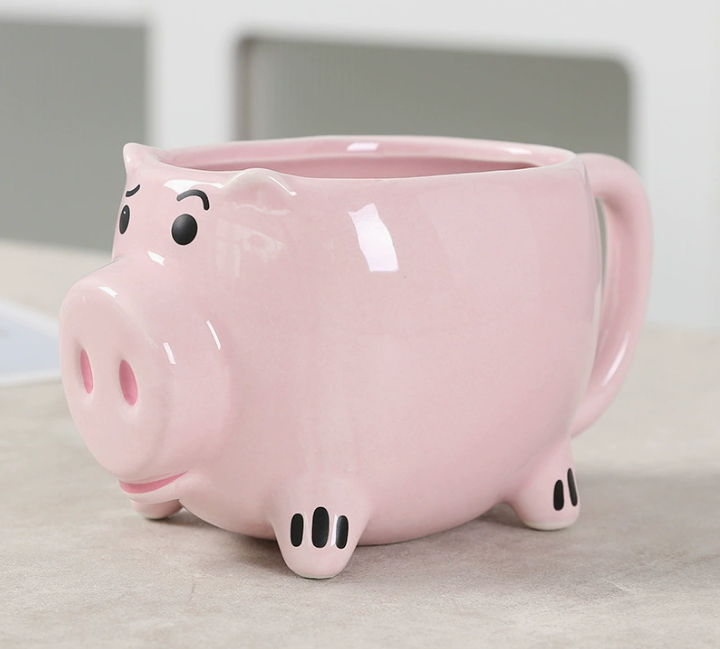 Керамічна кружка «Поросятко» 3D, оригінальна чашка у вигляді тварини