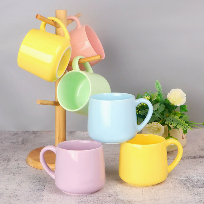 Керамічна кружка Macaron Color 450 мл, стильна кольорова чашка