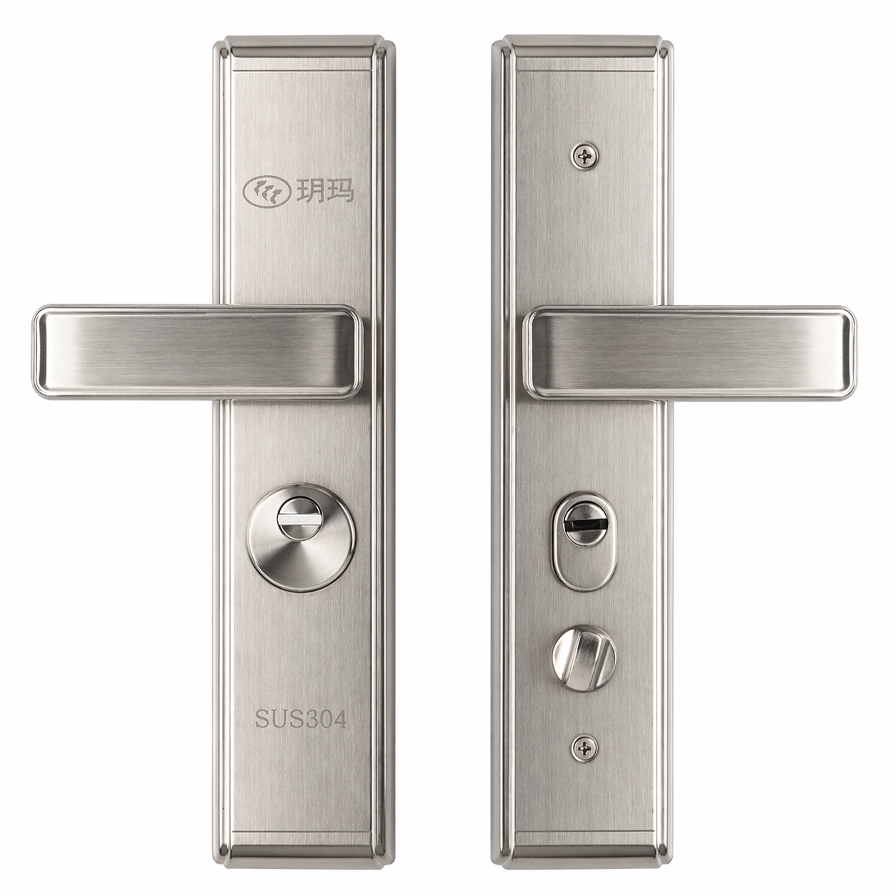 Дверна ручка з замком YUEMA TD-3030, нержавіюча сталь SUS304