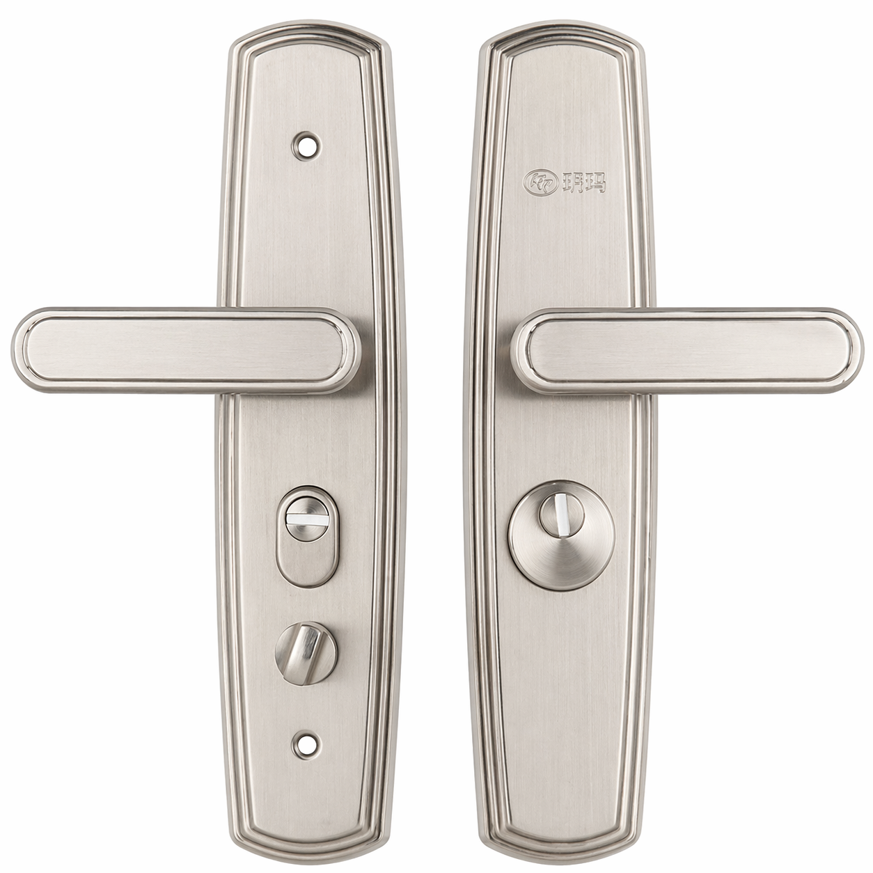 Дверна ручка з замком YUEMA TD5808, потовщена, матова нержавіюча сталь