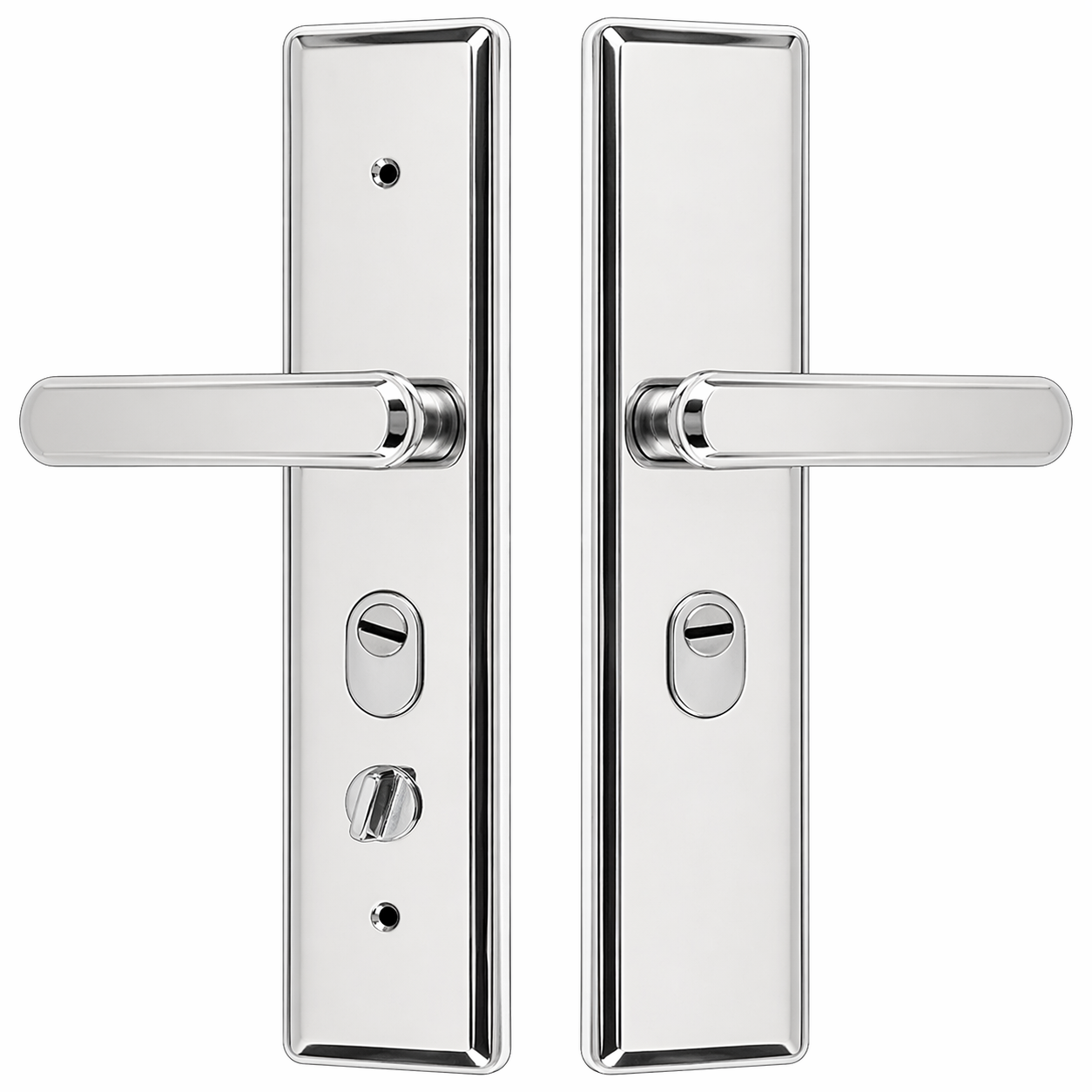 Дверна ручка з замком YUEMA YD10208, дзеркальне покриття, нержавіюча сталь