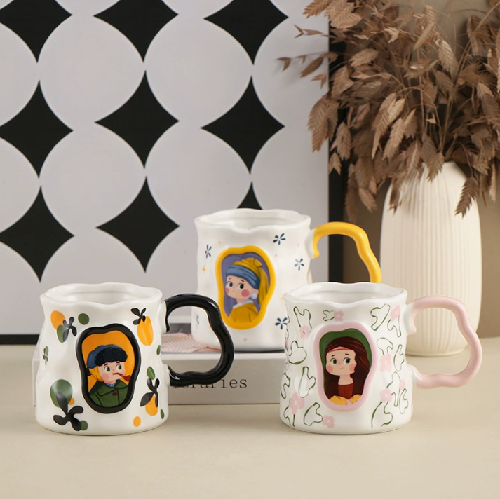 Керамічна кружка «Art Portrait» — стильна чашка з художнім дизайном 380 мл