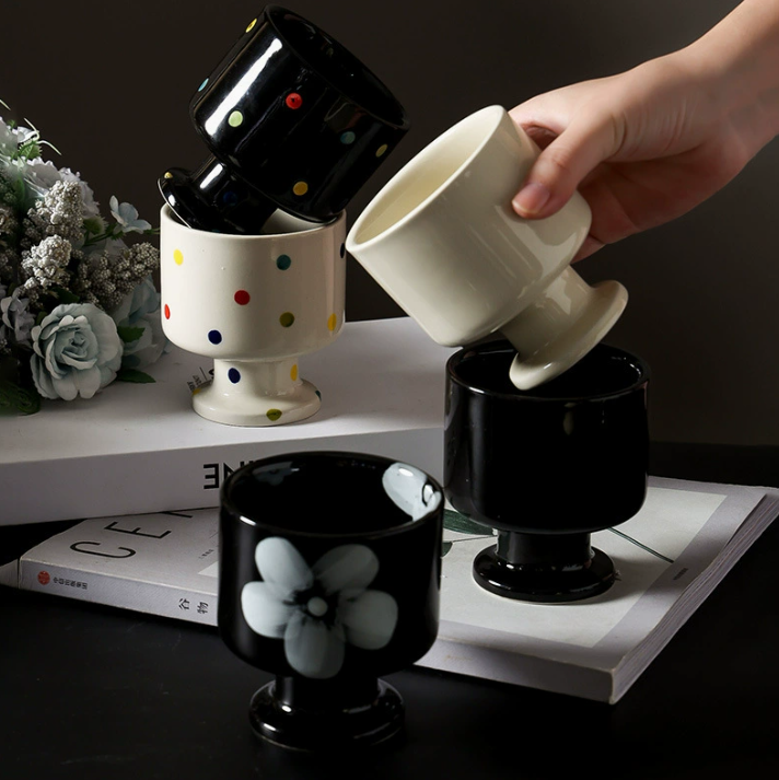 Керамічна кружка у мінімалістичному стилі «Art Color» без ручки