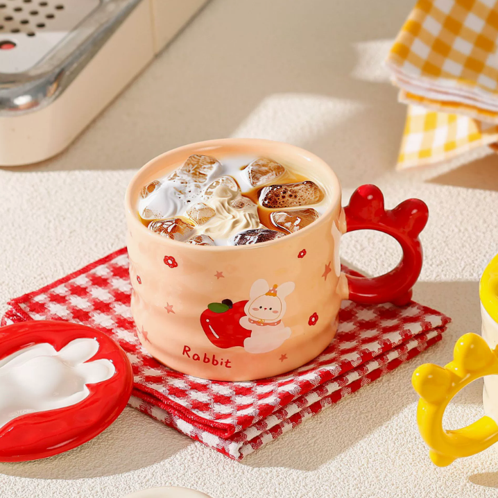 Креативна керамічна чашка з кришкою