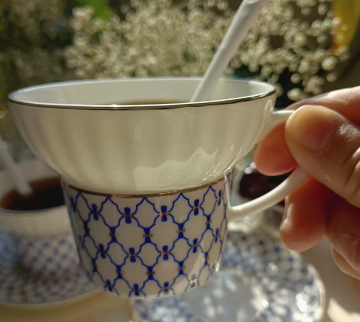 Кавова керамічна чашка з блюдцем 150 мл