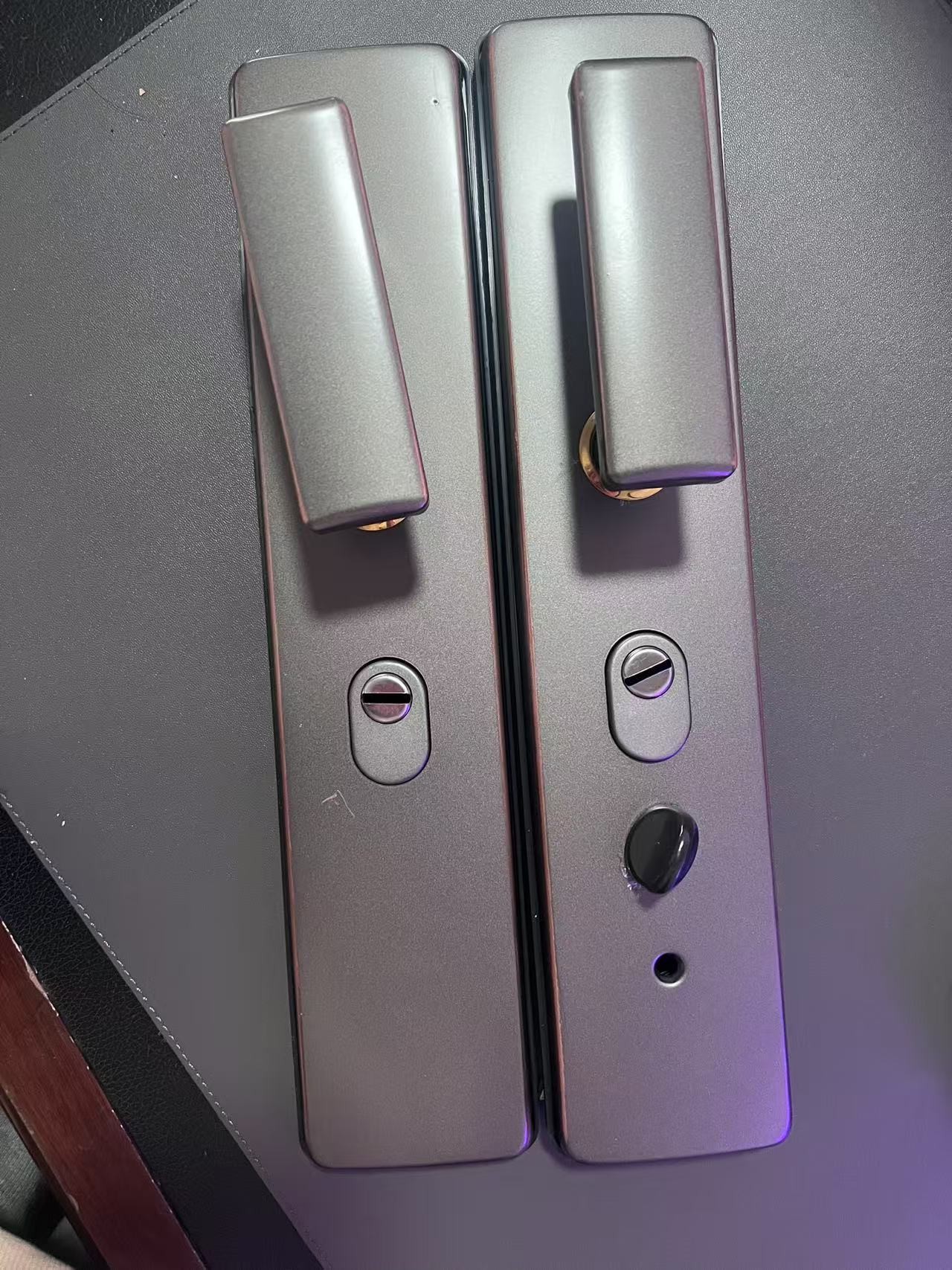 Універсальна дверна ручка безпеки Shuntai 953, сіра, для вхідних дверей, важільний замок