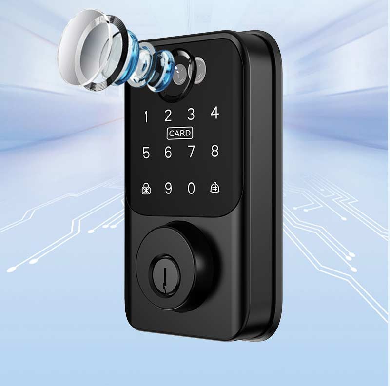Розумний дверний замок D002 з розпізнаванням обличчя, долоні та відбитка (Bluetooth / APP)