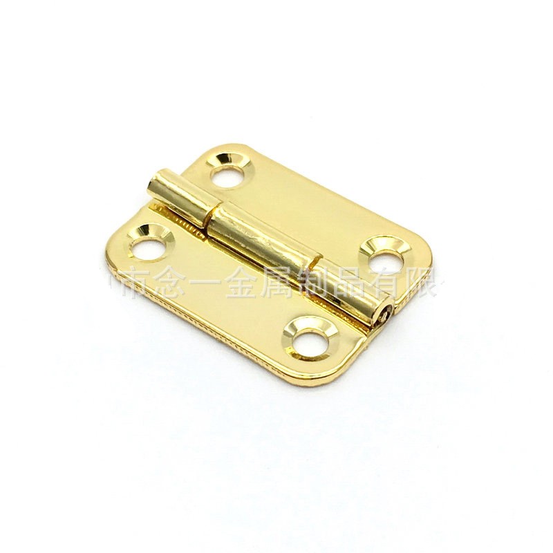 Міні петля 24×20 мм металева (золота), для меблів, коробок, скриньок