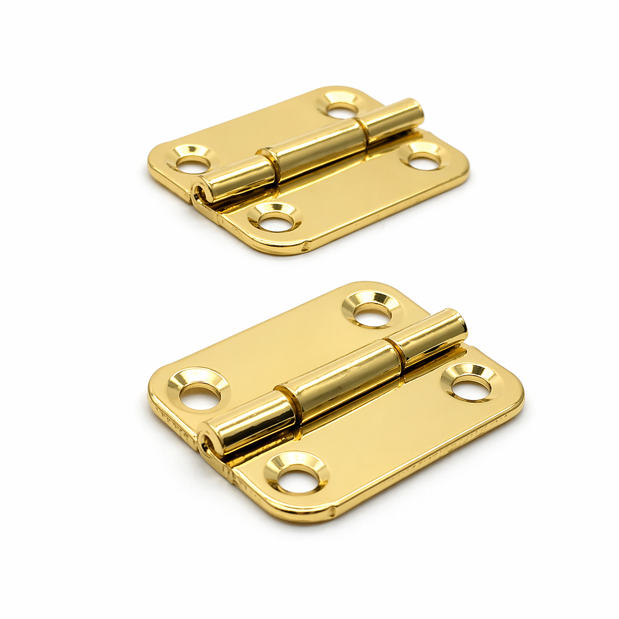Міні петля 24×20 мм металева (золота), для меблів, коробок, скриньок