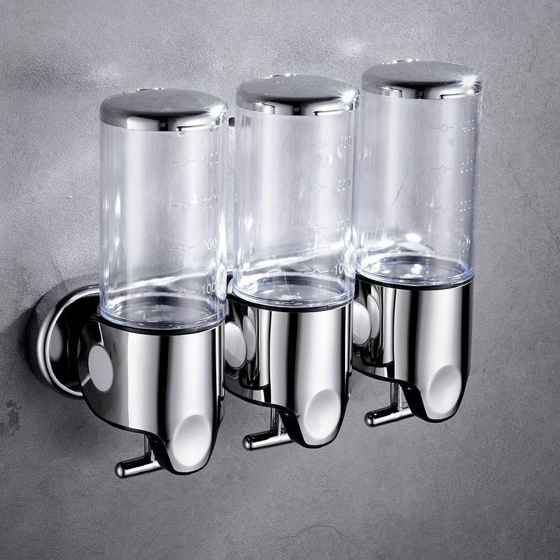 Настінний потрійний дозатор для мила 3 × 500 мл