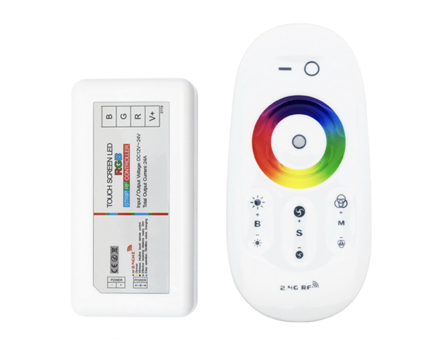 2.4G RGB/RGBW контролер для LED-стрічок 12–24V (3 або 4 канали)