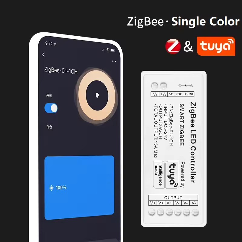 Zigbee LED-димер 1 канал для світлодіодної стрічки (Smart APP контролер)