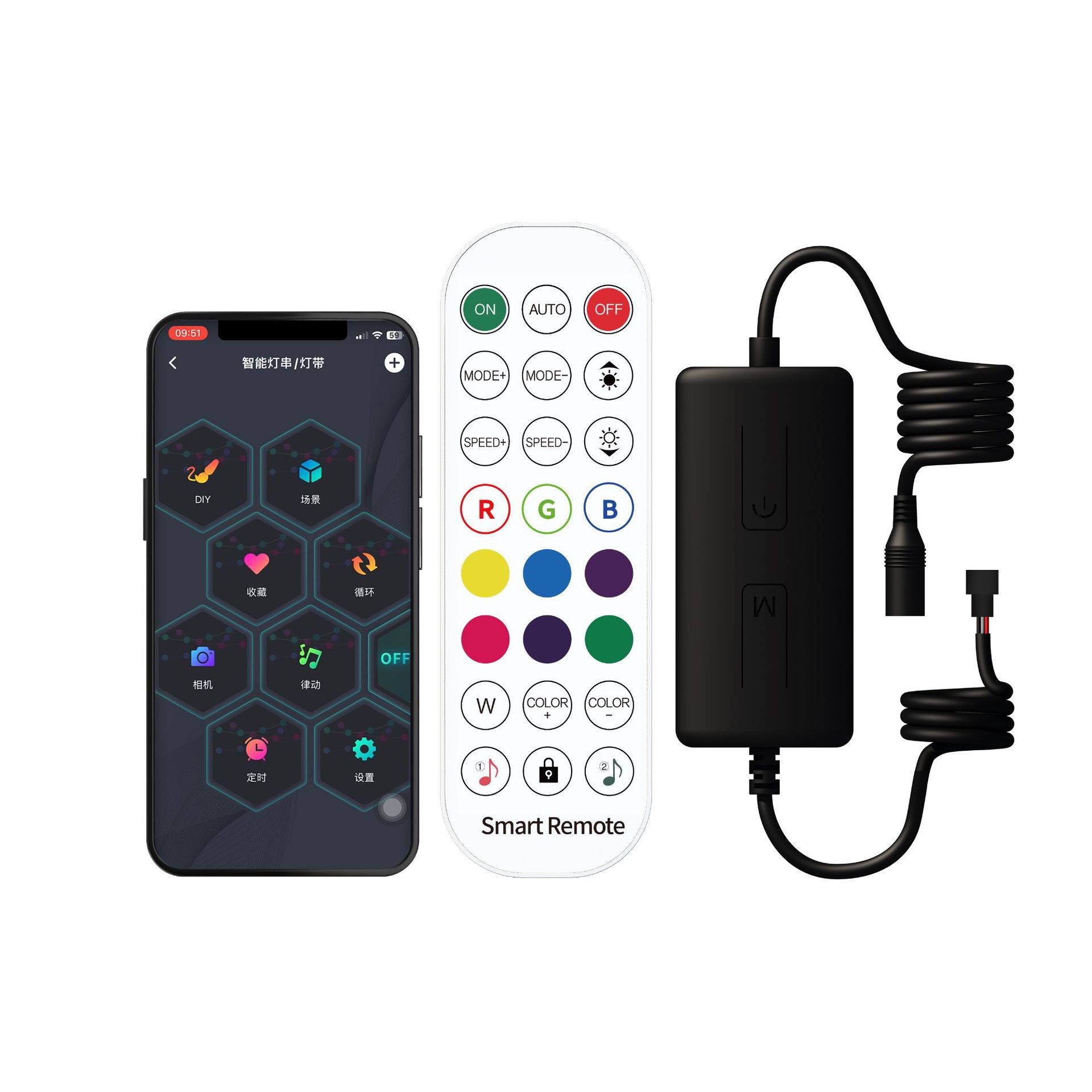 Bluetooth контролер Magic Color для адресних LED-стрічок з пультом (iDeal APP, 12–24V)