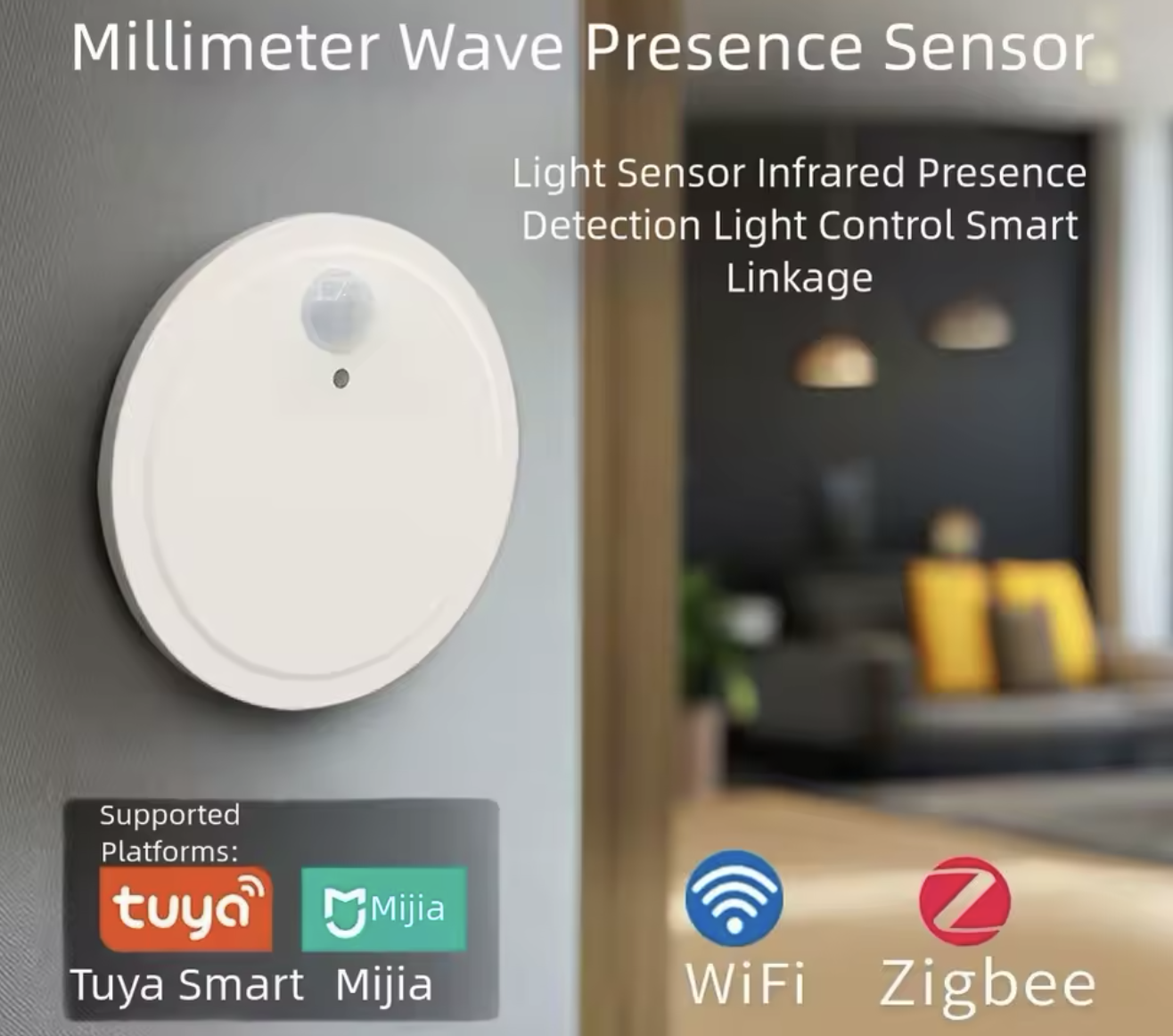 24GHz радарний датчик присутності людини WiFi / Zigbee