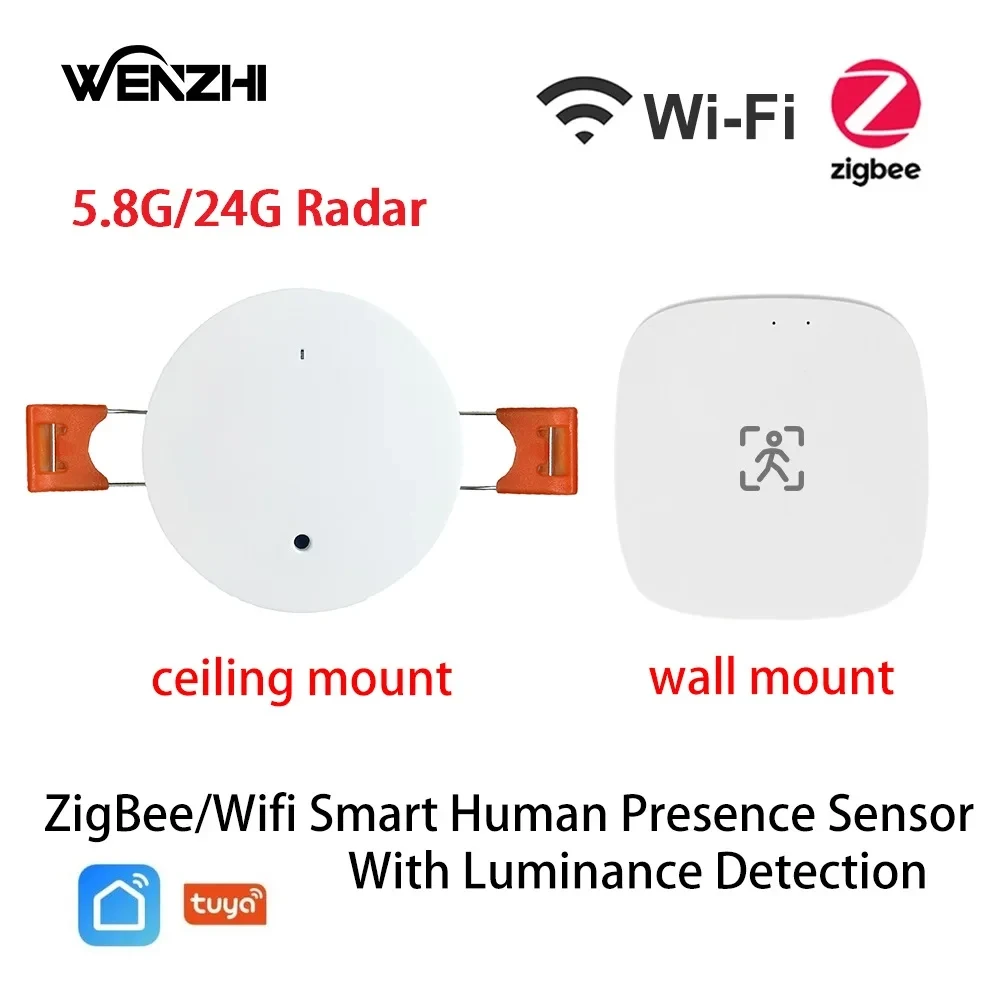 Tuya Zigbee 24GHz датчик присутності людини ZY-M100 з датчиком освітленості