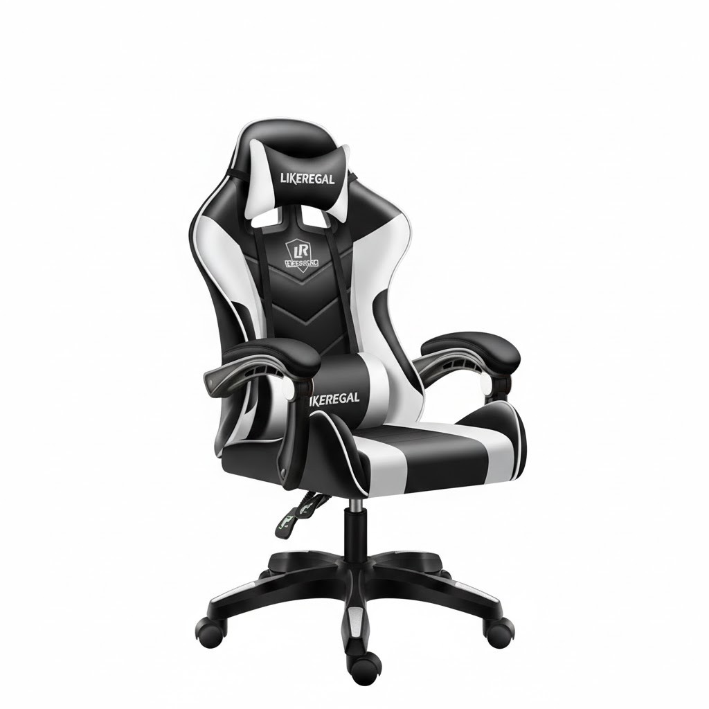 Кіберспортивний ігровий стілець Bani G03. Класи-чний СТИЛЬ Чорно і білий