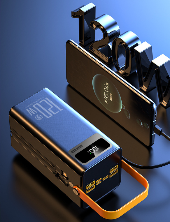 Портативний зарядний пристрій (павербанк) з функцією швидкої зарядки потужністю 120 Вт. Ємність: 80 000 мА·год